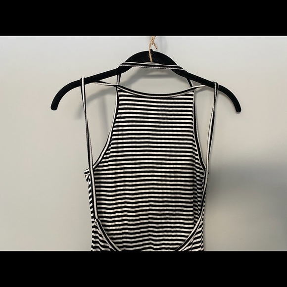 Rolls Coster B + W Striped Bodycon Midi Dress - Picture 4 of 7
